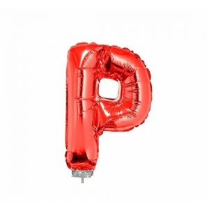 Opblaasbare letter ballon P rood 41 cm