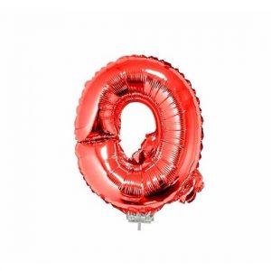 Opblaasbare letter ballon Q rood 41 cm