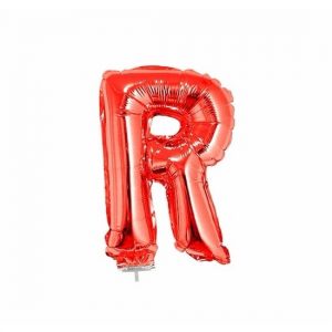 Opblaasbare letter ballon R rood 41 cm
