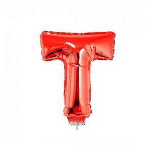 Opblaasbare letter ballon T rood 41 cm