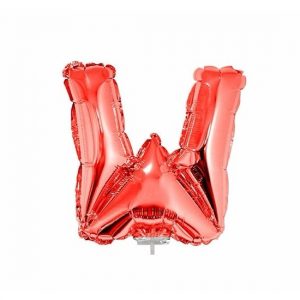 Opblaasbare letter ballon W rood 41 cm
