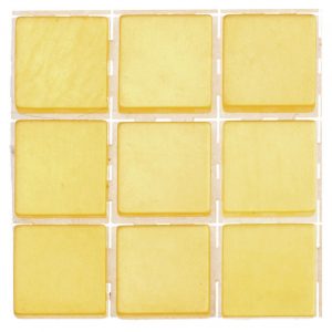 63x stuks mozaieken maken steentjes/tegels kleur geel 10 x 10 x 2 mm