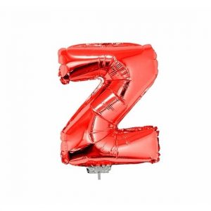 Opblaasbare letter ballon Z rood 41 cm