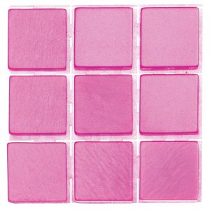 63x stuks mozaieken maken steentjes/tegels kleur roze 10 x 10 x 2 mm