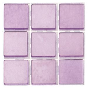 63x stuks mozaieken maken steentjes/tegels kleur lila 10 x 10 x 2 mm