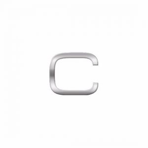 Chrome stickers C voor op de auto