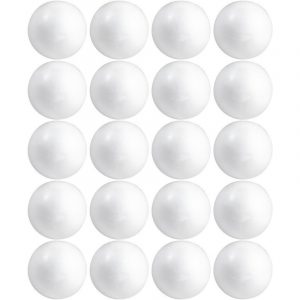 20x Beschilderbare piepschuim ballen/bollen 15 cm