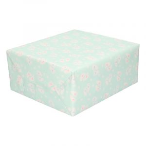 3x Kadopapier pastel groen Babyshower