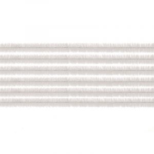 80 stuks witte chenilledraden 50 cm