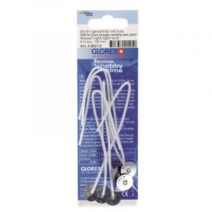 Waxine/theelichtjes maken lontjes 12 stuks 15 cm