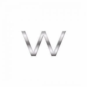 Chrome stickers W voor op de auto