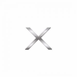 Chrome stickers X voor op de auto