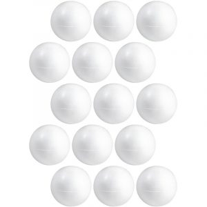 15x Beschilderbare piepschuim holle ballen/bollen 20 cm twee helften