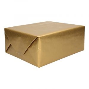 2x stuks rollen Kraft cadeaupapier/inpakpapier goud 200 x 70 cm