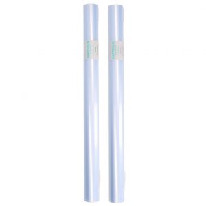 2x Transparant boeken kaftfolie/lamineerfolie 500 x 45 cm