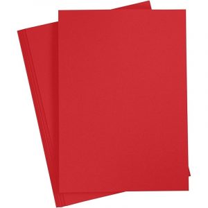 15x Rood knutsel karton A4