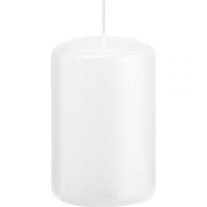 1x Witte woondecoratie kaarsen 5 x 8 cm 18 branduren