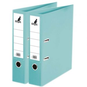 2x Opberg ordners turquoise A4 75 mm
