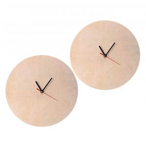 Set van 2x stuks onbedrukte houten klokken 30 cm