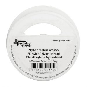 Nylon hobby draad wit 0,15 mm x 50 meter