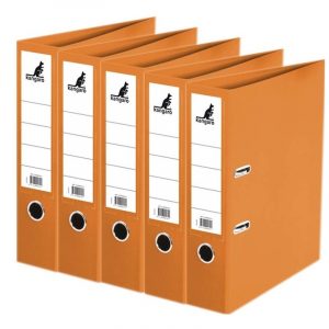 5x Opberg ordners oranje A4 75 mm