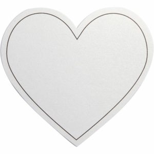 Hartvormige blanco kaarten 50x stuks