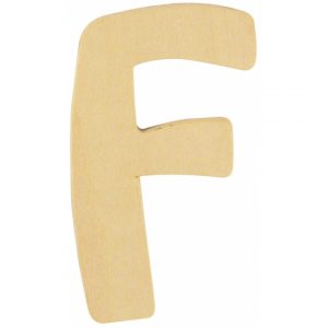 Houten naam letter F