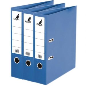 3x Opberg ordners blauw A4 75 mm