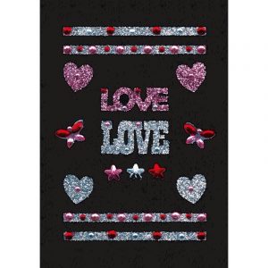 Versier stickers strass liefde