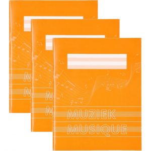 5x stuks A5 muziekschriften oranje