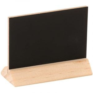 Houten krijtbord/schrijfbordjes op voet 6 cm