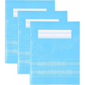 8x stuks A5 muziekschriften blauw