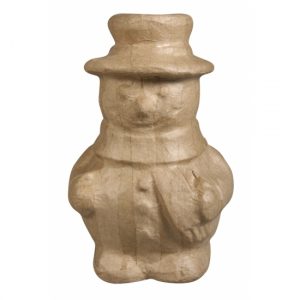 Papier mache sneeuwpop om te versieren