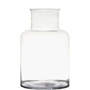 Transparante home-basics vaas/vazen van glas 30 x 16 cm