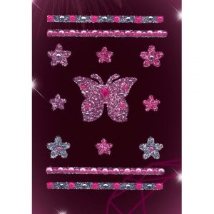 Versier stickers vlindertje strass