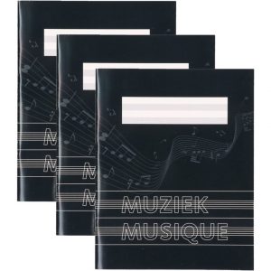 8x stuks A5 muziekschriften zwart