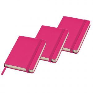 8x stuks roze pocket luxe schriften/notitieblokjes gelinieerd A6 formaat