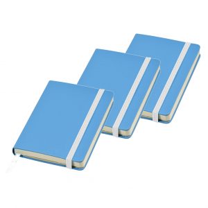 8x stuks blauw pocket luxe schriften/notitieblokjes gelinieerd A6 formaat
