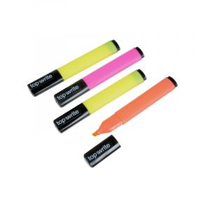 Markeerders neon kleuren 4 stuks