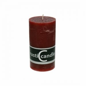 Luxe sfeerkaars bordeaux rood 13 x 7 cm