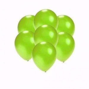 25x stuks kleine metallic groene party ballonnen 13 cm