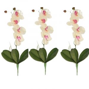 3x Orchidee tak 44 cm - kunstbloemen