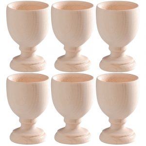 6x Eierdopje schilderen/versieren 7 cm paasdecoratie