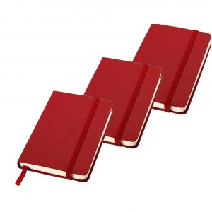 5x stuks rood pocket luxe schriften/notitieblokjes gelinieerd A6 formaat
