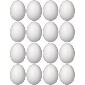 16x Wit eitje 10 cm om mee te knutselen
