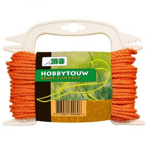 Oranje touw voor buiten gebruik 20 meter