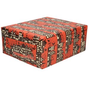 1x Rollen Sinterklaas inpakpapier/cadeaupapier donkerrood 2,5 x 0,7 meter