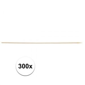 300x Grote houten cocktailprikkers/sateprikkers/sjasliekprikkers 20 cm