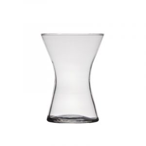Transparante home-basics vaas/vazen van glas 20 x 14 cm