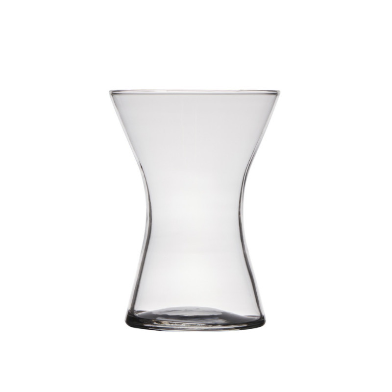 Transparante home-basics vaas/vazen van glas 20 x 14 cm